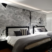 Wall lamp with 4 pivoting arms