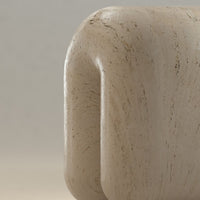 Chubby Stool in travertine
