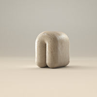 Chubby Stool in travertine