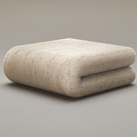 Table basse Chubby en travertin