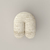 Octane side table in travertine