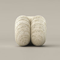 Octane side table in travertine