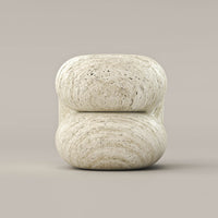 Octane side table in travertine