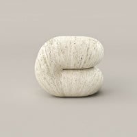 Octane side table in travertine