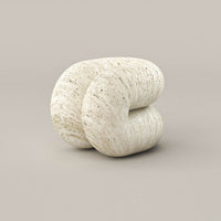 Octane side table in travertine