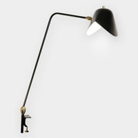 Staple lamp double ball joint