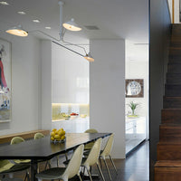 Ceiling light with 3 pivoting arms