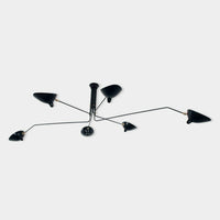 Plafonnier 6 bras pivotants