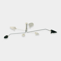 Plafonnier 6 bras pivotants