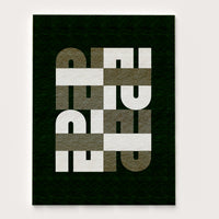 Tapis en laine baba vert sapin