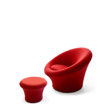 Mushroom armchair with footstool