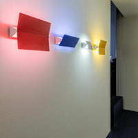 Folding shutter wall light