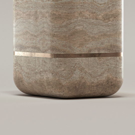 Table d'appoint Marshmallow Travertine