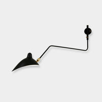 Wall lamp 1 curved arm swivel
