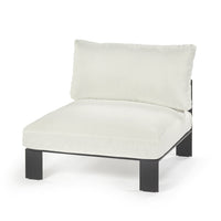 Outdoor bench with single seat