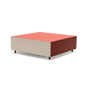 Bloc square coffee table with drawer